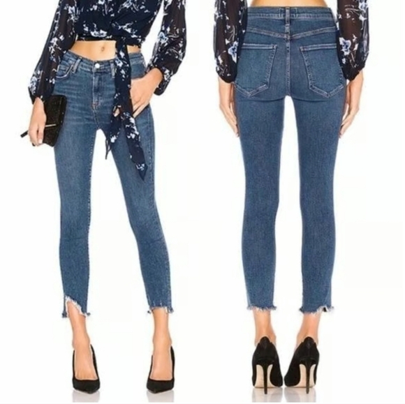 Agolde Sophie High-Rise Skinny Crooed Jeans - Picture 1 of 10